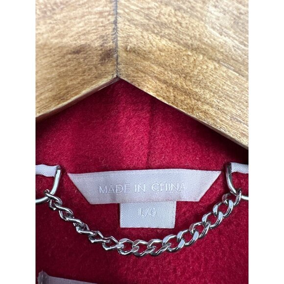 Soia & Kyo - Jenna Slim-Fit Wool Coat in Crimson Size L - Picture 8 of 13